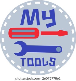 My Tools logo with a wrench and screwdriver.
