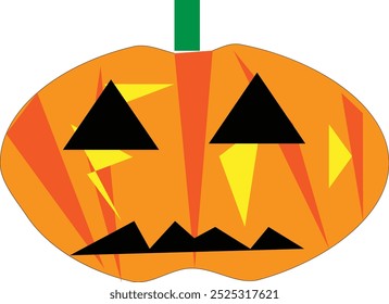 meu feio design de abóbora halloween uma arte abstrata