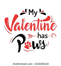 Mi San Valentín tiene imágenes vectoriales impresas para el día de San Valentín