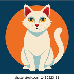 MY VECTOR ART WHITE CAT IMAGE