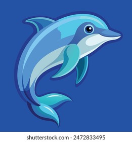 my vector illustration dolphin image