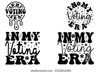 In my voting era, -shirt, sweatshirt, 80s nostalgia, inspirational, t shirt, design template, motivation, positivity, rainbow, inspiration, sunshine, silhouette, climbing, typography, vintage