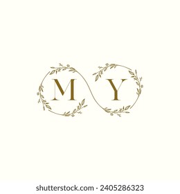 MY wedding infinity in elegant monogram with high quality professional design that will print well