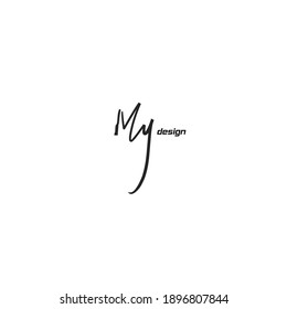 My white background handwritten logo