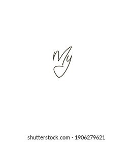 my white background handwritten logo
