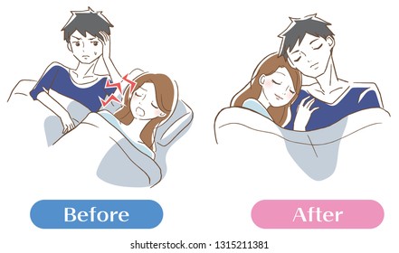 My wife Snores and sleepless husband saying