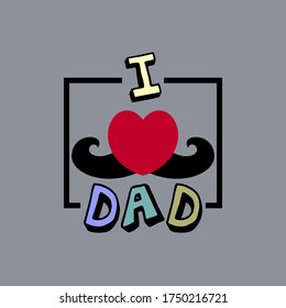 my words of love dad, with minimalist graphics from a combination of text and simple shapes.