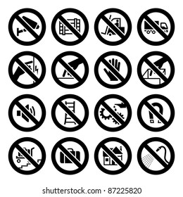  My works (vectors) in this series:
http://www.shutterstock.com/sets/74733-set-prohibited-symbols-black.html?rid=512323