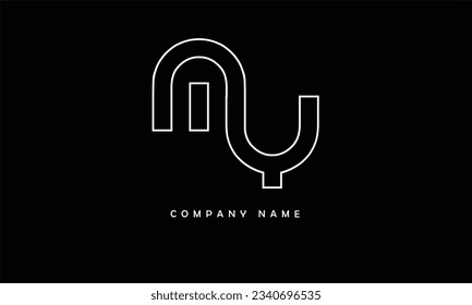 Monograma con el logotipo de las letras abstractas MY, YM