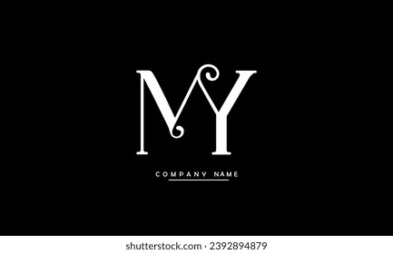MY, YM Abstract Letters Logo Monogram