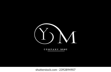 MY, YM Abstract Letters Logo Monogram