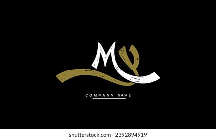 MY, YM Abstract Letters Logo Monogram