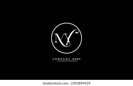 MY, YM Abstract Letters Logo Monogram