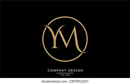 MY, YM, Abstract Letters Logo Monogram