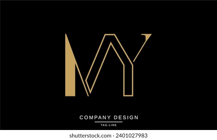 MY, YM, Abstract Letters Logo Monogram