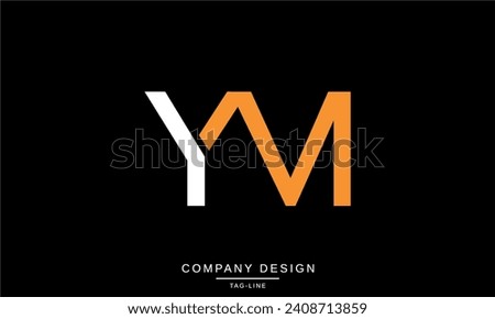 MY, YM, Abstract Letters Logo Monogram