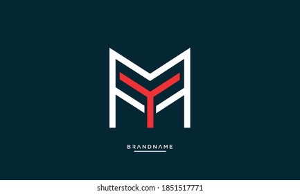 MY, YM, M, Y Abstract Letters Logo Emblem Monogram