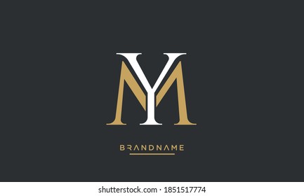 MY, YM, M, Y Abstract Letters Logo Emblem Monogram