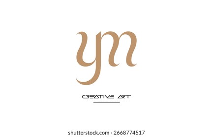 MY, YM, M, Y letras abstratas monograma de logotipo