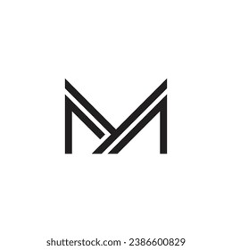 MY YM monogram letter initial logo design