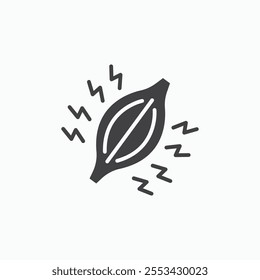 Myalgia black solid vecor icon
