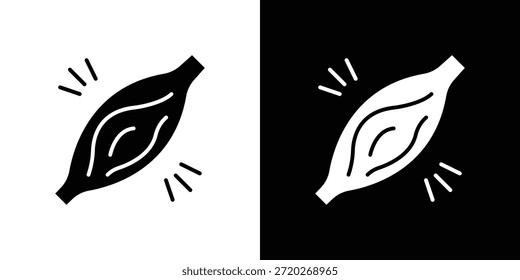 Myalgie-Symbol. Schwarz-Weiß einfaches flaches Design-Symbol