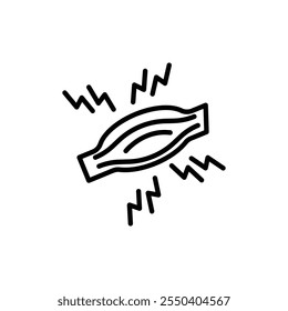 Myalgia icon linear logo isolated