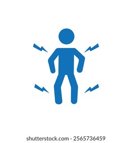 Myalgia icon Thin line illustration set