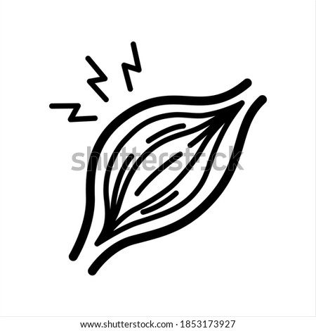 Myalgia vector icon on white background