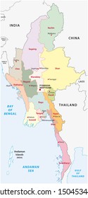 Myanmar Administrative Map