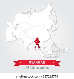 Myanmar. All the countries of Asia.