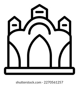 Myanmar architecture icon outline vector. National day. Culture farmer