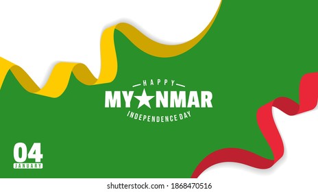 Myanmar Background Design with Myanmar flag color. Good Template for Myanmar Independence day or national Day design.