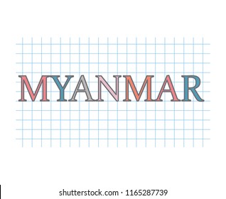 Myanmar concept- vector illustration