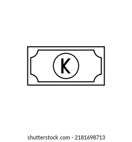 Myanmar Currency Symbol, Myanmar Kyat Icon, MMK Sign. Vector Illustration