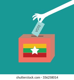 Myanmar election vote sign