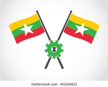 Myanmar Emblem Government Growth Progress