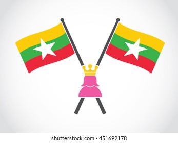 Myanmar Emblem Queen