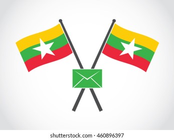 Myanmar Emblem Secret Mail