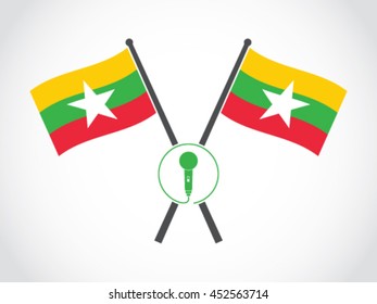 Myanmar Emblem Singer