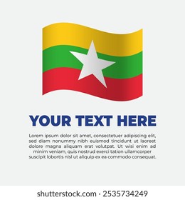 Modelo de Plano de Fundo de Bandeira de Mianmar