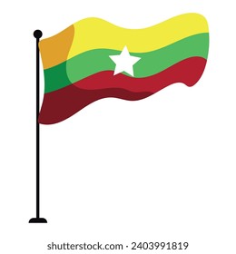 vector de ilustración de myanmar aislado
