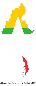 Myanmar flag map