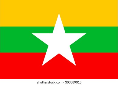 myanmar flag vector