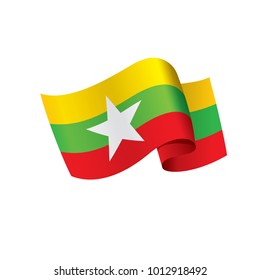 Myanmar Flag, Vector Illustration