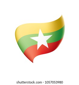 Myanmar flag, vector illustration
