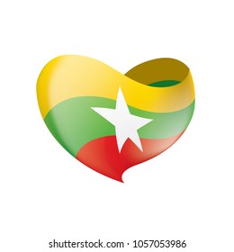 Myanmar flag, vector illustration