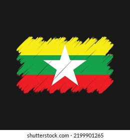 Myanmar Flag Vector. National Flag