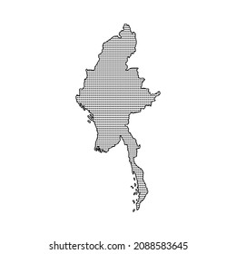 Myanmar icon-thin line vector illustration. Free Vector