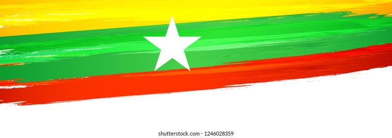 Myanmar independence day background.